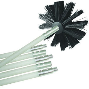 Product:.The Deflecto Dryer Vent Cleaning Kit, including a high quality synthetic brush head and 6 durable rods that extend up to 12 feet. 
