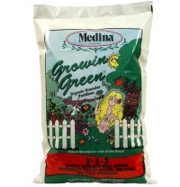 Product: Medina Growin Green Organic Fertilizer, a natural Fertilizer for all of your gardening needs. 