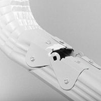 Product: Zip Hinge - provides the ability to move the downspout extension in a vertical position while doing various outdoor activities i.e. mowing, edging, landscaping, gardening etc. 