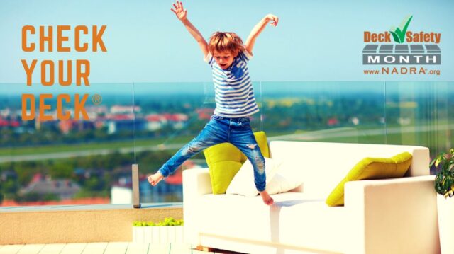 a deck safety month graphic